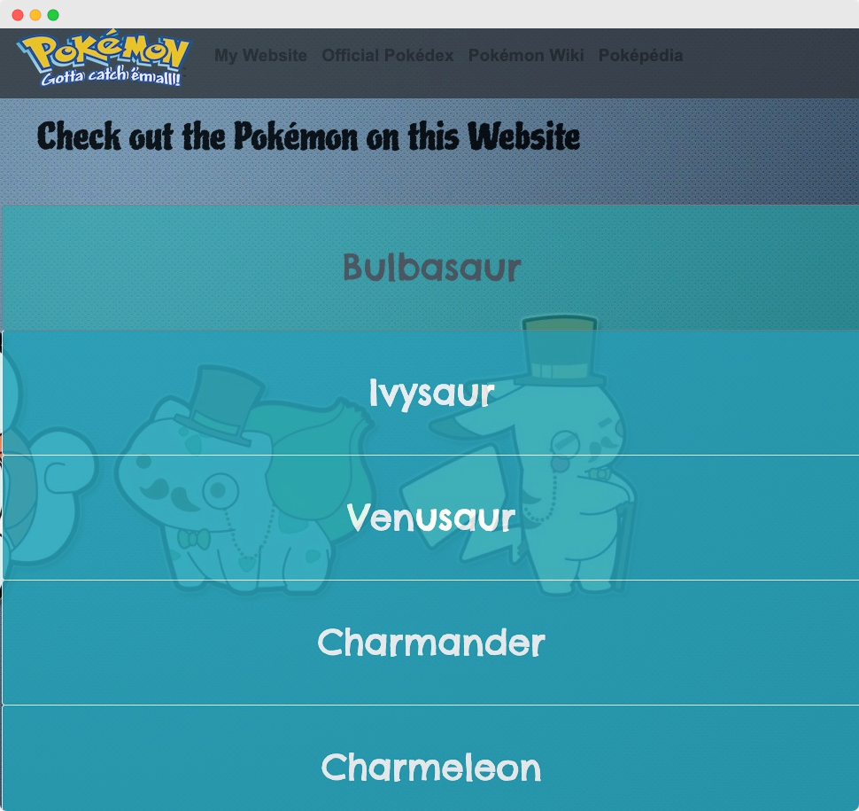 Bulbasaur, Wiki Pokédex